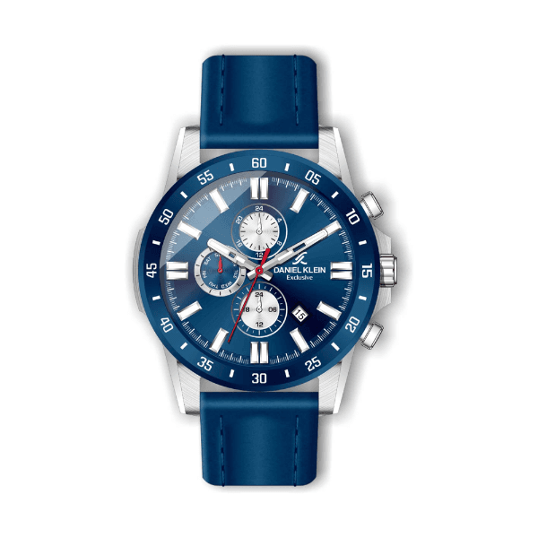 Relógio Analógico Daniel Klein Exclusive Dk.1.12474-2 Azul e Prata