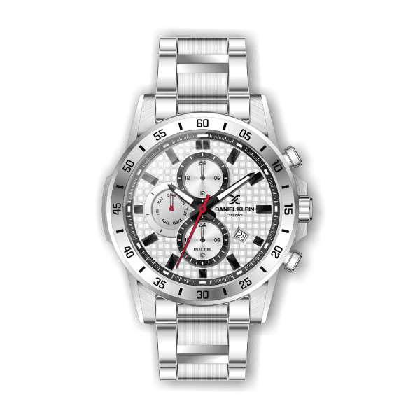 Relógio Analógico Daniel Klein Exclusive Dk.1.12480-1 Prata