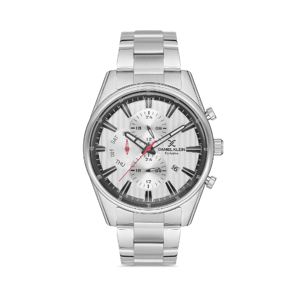 Relógio Analógico Daniel Klein Exclusive Dk.1.12590-1 Prata