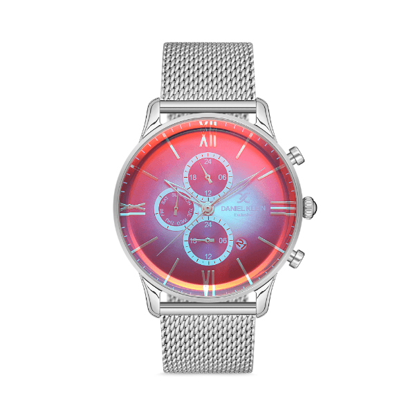 Relógio Analógico Daniel Klein Exclusive Dk.1.12596-5 Prata