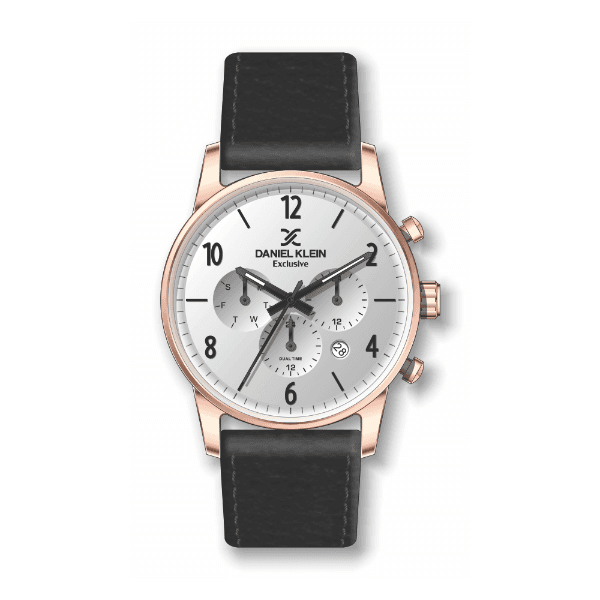 Relógio Analógico Daniel Klein Exclusive Dk11832-6 Rosa Ouro e Preto