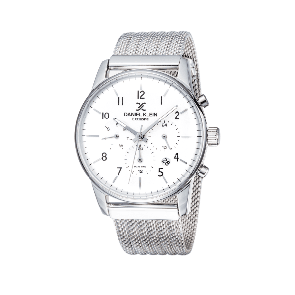Relógio Analógico Masculino Daniel Klein Exclusive Dk12002-1 Prata