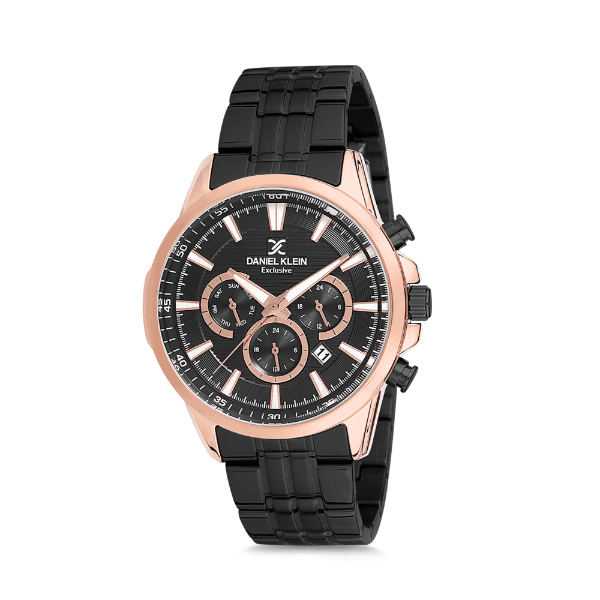Relógio Analógico Masculino Daniel Klein Exclusive DK12146-3 - Preto e Dourado