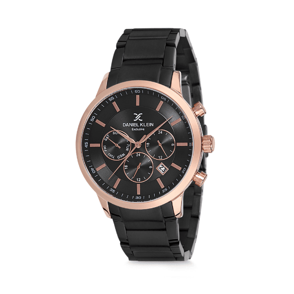 Relógio Analógico Masculino Daniel Klein Exclusive DK12152-4 - Preto e Dourado