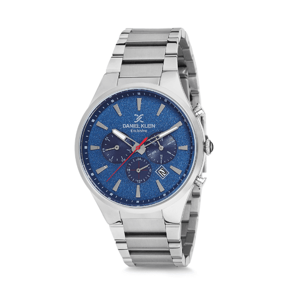 Relógio Analógico Masculino Daniel Klein Exclusive DK12173-3 - Prata e Azul