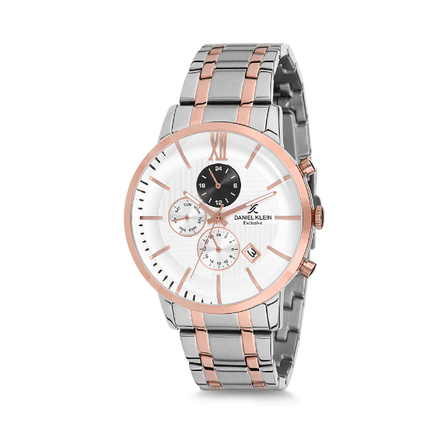 Relógio Analógico Daniel Klein Relojes Exclusive Dk12228-4 Prata e Rosa Ouro