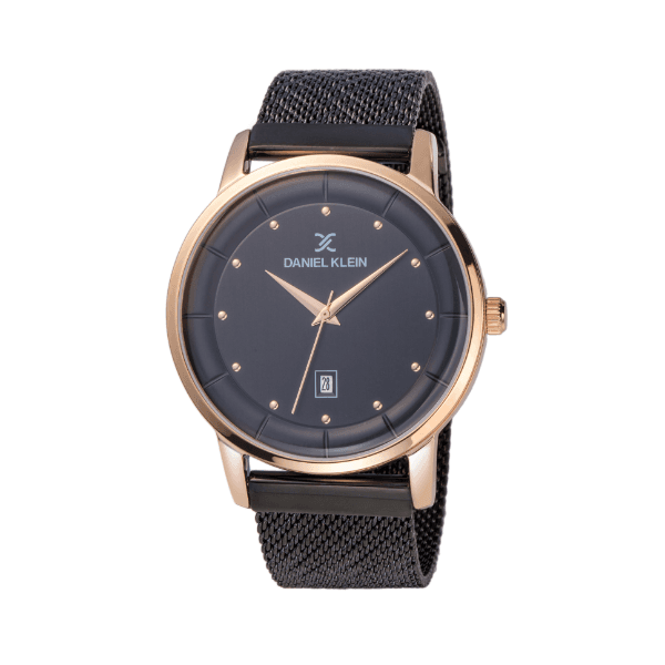 Relógio Analógico Masculino Daniel Klein Fiord Dk11996-4 Preto Rosa Ouro