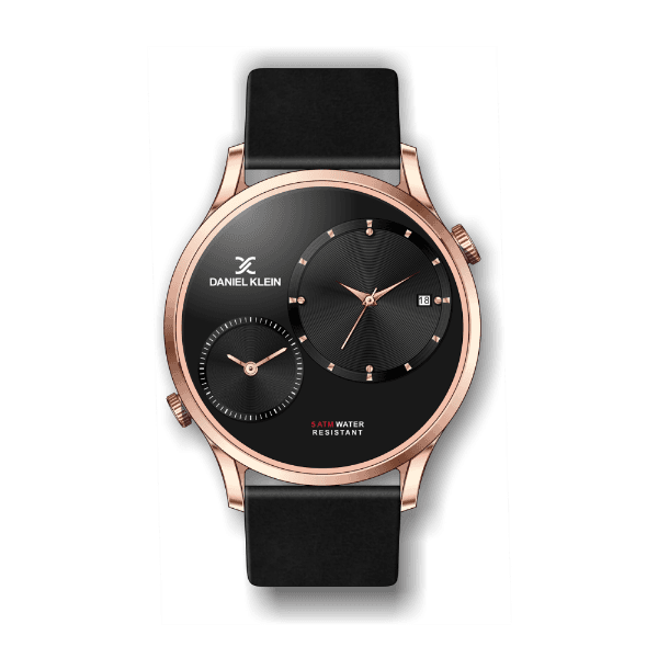 Relógio Analógico Masculino Daniel Klein Premium Dk.1.12327-3 Rosa Ouro e Preto