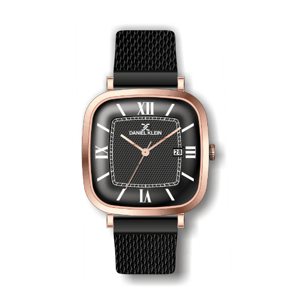 Relógio Analógico Masculino Daniel Klein Premium Dk.1.12336-4 Preto Rosa Ouro