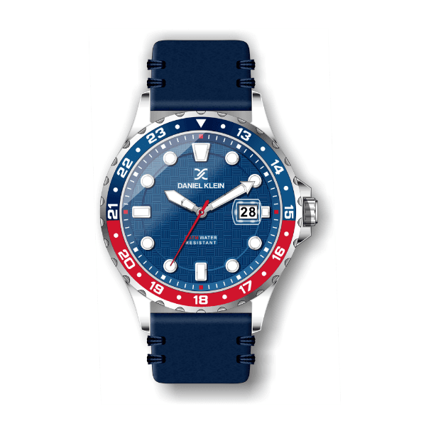 Relógio Analógico Daniel Klein Premium Dk.1.12349-3 Azul e Prata