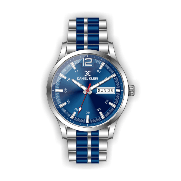 Relógio Analógico Daniel Klein Premium Dk.1.12420-3 Prata e Azul