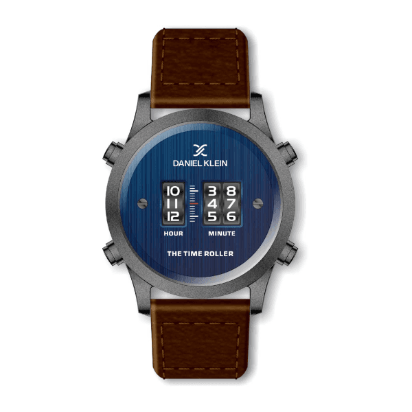 Relógio Analógico Daniel Klein Premium Dk.1.12438-5 Cinza e Marrom