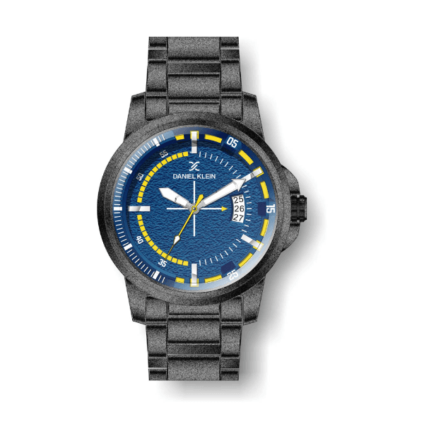 Relógio Analógico Daniel Klein Premium Dk.1.12441-7 Cinza e Azul