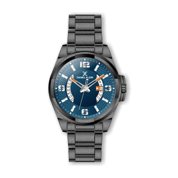 Relógio Analógico Daniel Klein Premium Dk.1.12443-6 Cinza e Azul