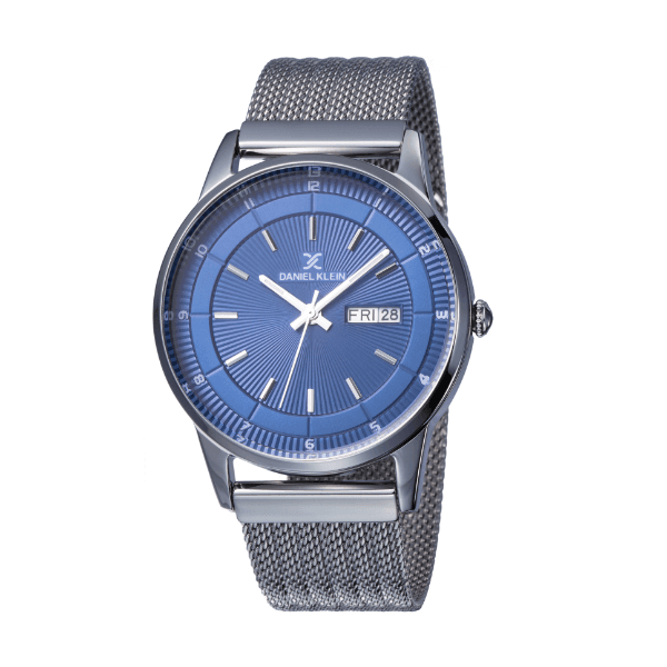 Relógio Analógico Daniel Klein Premium Dk12017-2 Prata e Azul Masculino