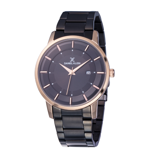 Relógio Analógico Daniel Klein Premium Dk12021-2 Preto Rosa Ouro