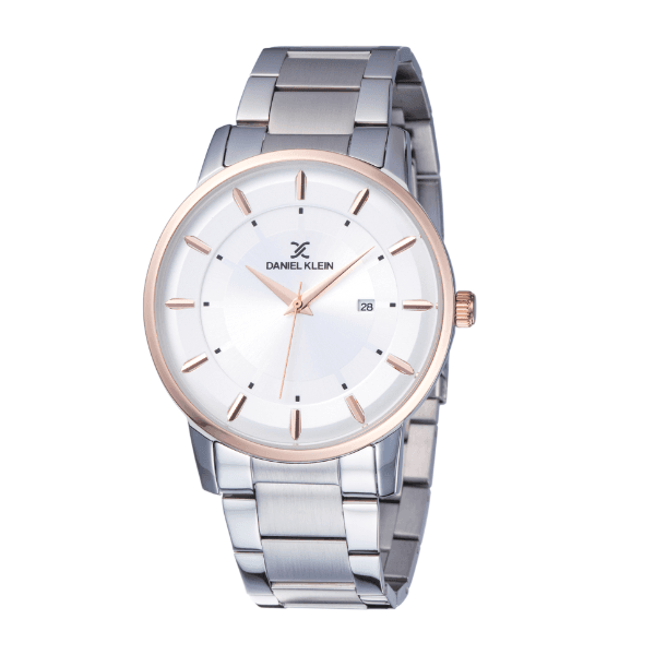 Relógio Analógico Masculino Daniel Klein Premium Dk12021-6 Prata e Rosa Ouro