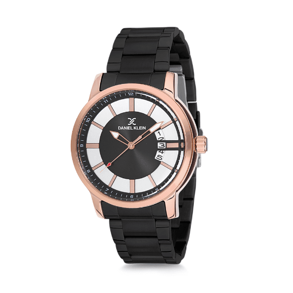 Relógio Analógico Masculino Daniel Klein Premium DK12108-2 - Preto e Rosa Ouro