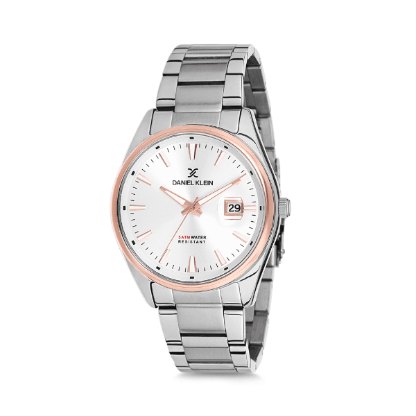 Relógio Analógico Masculino Daniel Klein Premium DK12109-5 - Prata e Rosa Ouro