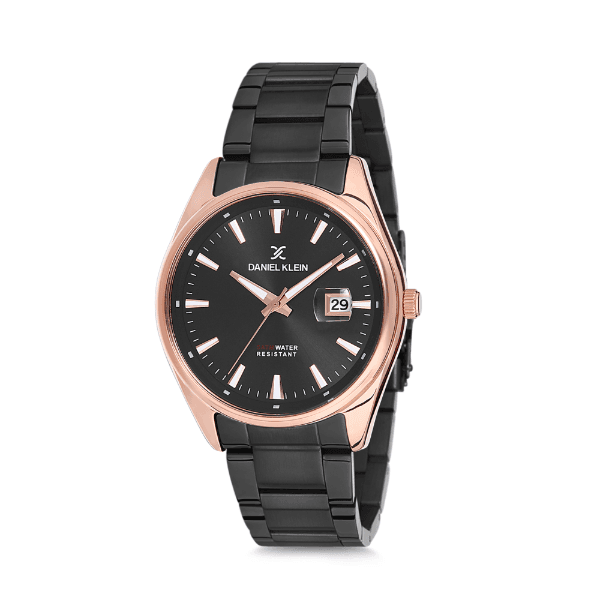 Relógio Analógico Daniel Klein Premium Dk12109-6 Preto Rosa Ouro