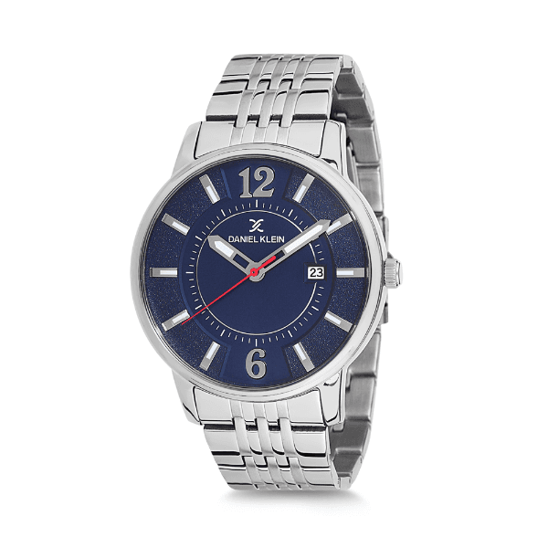 Relógio Analógico Daniel Klein Premium Dk12119-3 Prata e Azul Escuro Masculino