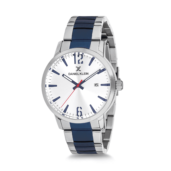 Relógio Analógico Masculino Daniel Klein Premium DK12129-2 - Prata e Azul