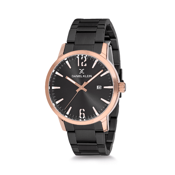 Relógio Analógico Masculino Daniel Klein Premium Dk12129-5 Preto e Rosa Ouro