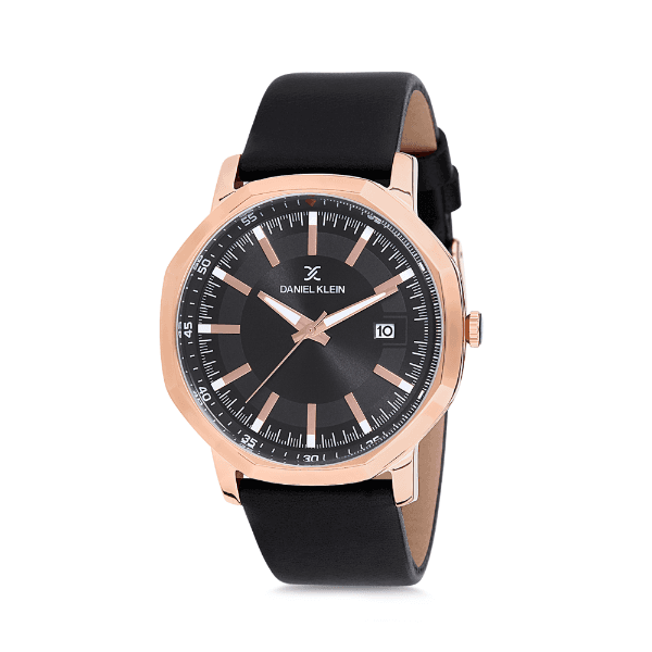 Relógio Analógico Masculino Daniel Klein Premium DK12140-4 - Preto e Rosa Ouro
