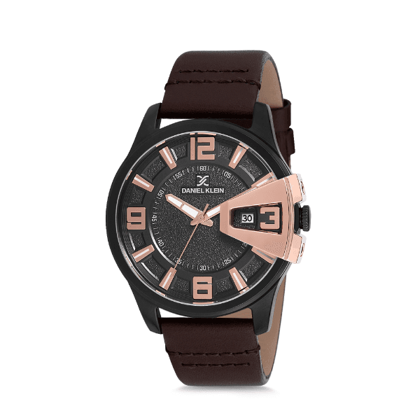 Relógio Analógico Daniel Klein Premium Dk12161-3 Marrom e Preto