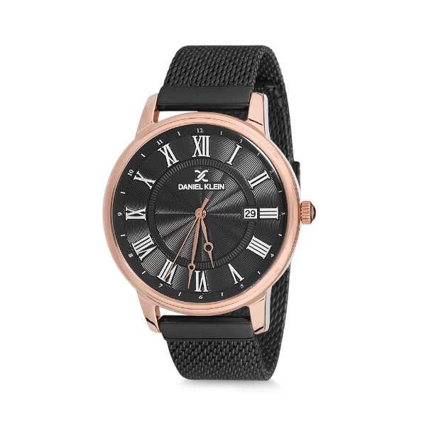Relógio Analógico Masculino Daniel Klein Premium DK12168-2 - Preto e Rosa Ouro