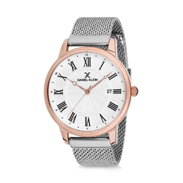 Relógio Analógico Masculino Daniel Klein Premium DK12168-3 - Prata e Rosa Ouro