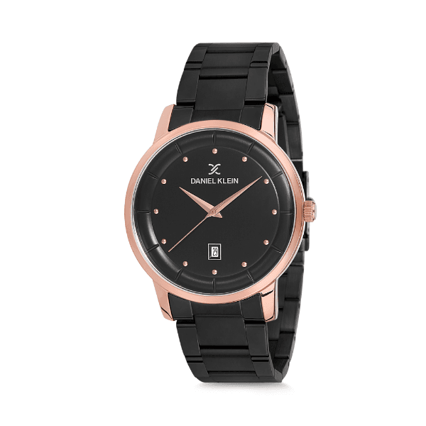 Relógio Analógico Masculino Daniel Klein Premium DK12170-6 - Preto e Rosa Ouro