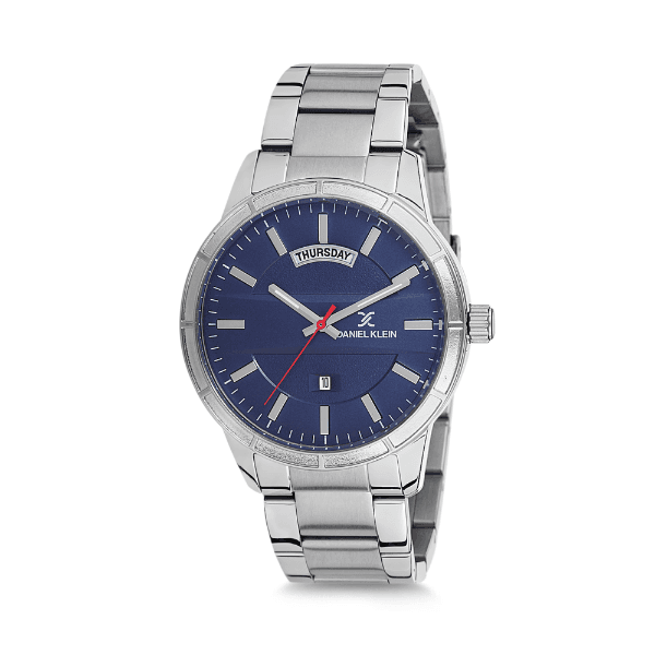 Relógio Analógico Daniel Klein Premium Dk12215-4 Prata e Azul