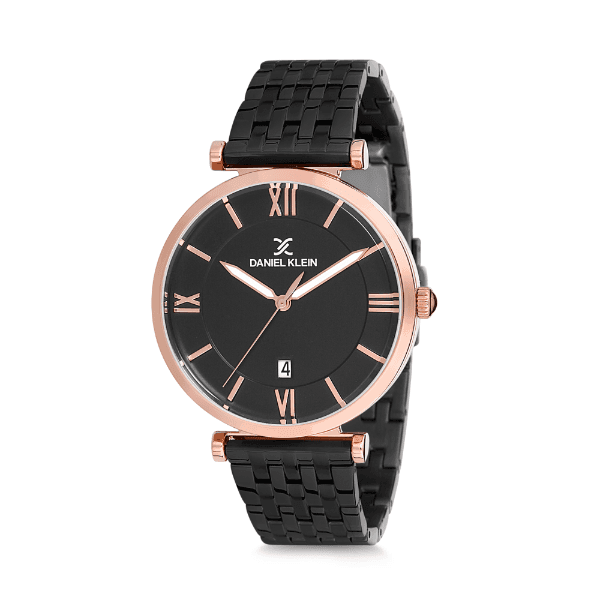 Relógio Analógico Masculino Daniel Klein Premium DK12217-6 - Preto e Rosa Ouro
