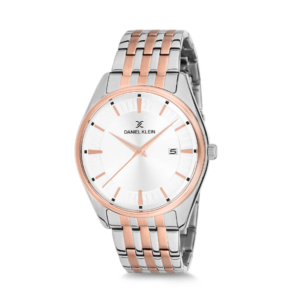 Relógio Analógico Masculino Daniel Klein Premium DK12219-4 - Prata e Rosa Ouro