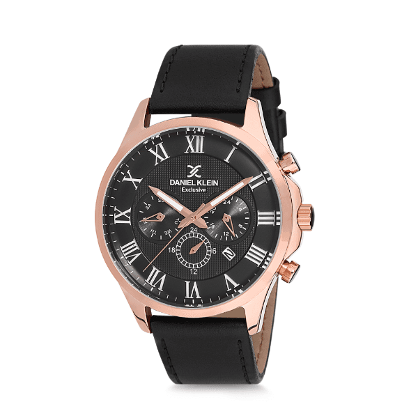 Relógio Analógico Masculino Daniel Klein Premium Dk12220-6 Preto Rosa Ouro