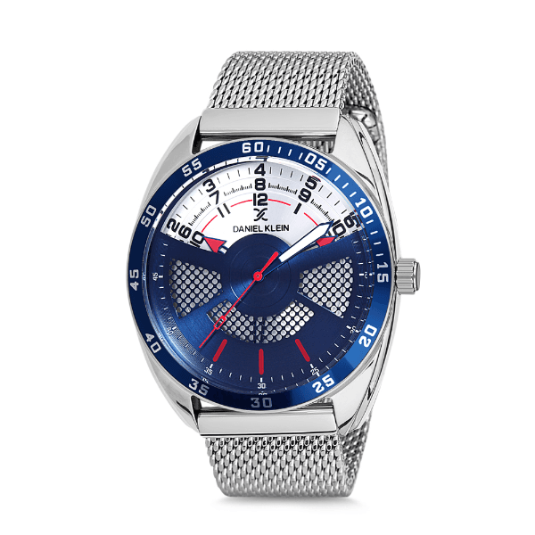 Relógio Analógico Masculino Daniel Klein Premium DK12221-2 - Prata e Azul