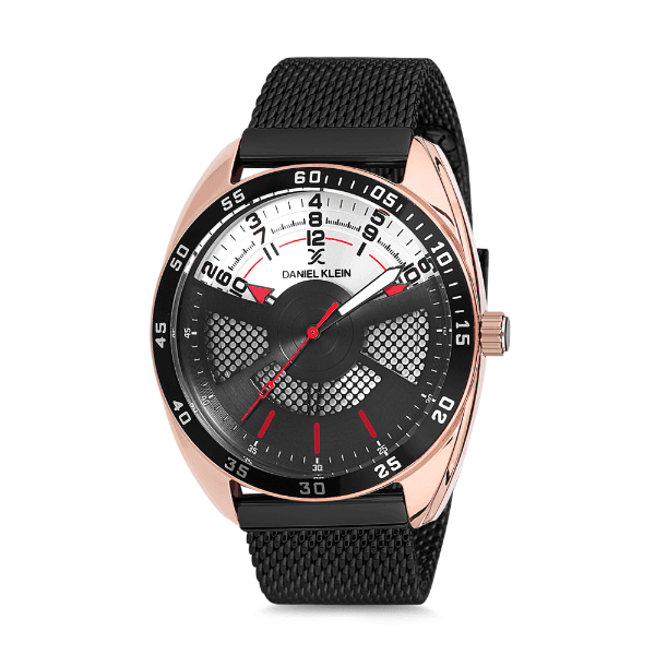 Relógio Analógico Masculino Daniel Klein Premium DK12221-3 - Preto e Rosa Ouro