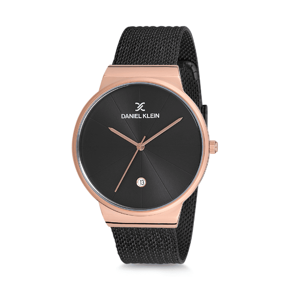 Relógio Analógico Masculino Daniel Klein Premium DK12223-4 - Preto e Rosa Ouro