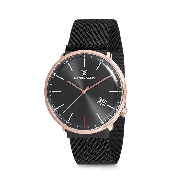 Relógio Analógico Daniel Klein Premium Dk12243-4 Preto Rosa Ouro