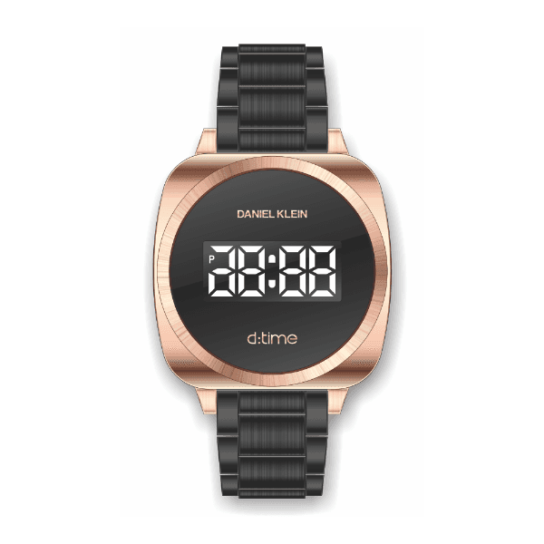 Relógio Digital Daniel Klein D.Time Dk12253-2 Rosa Ouro e Preto