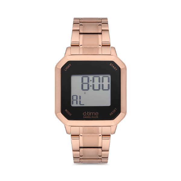 Relógio Digital Masculino Daniel Klein D:Time Dk.1.12636-2 Rosa Ouro