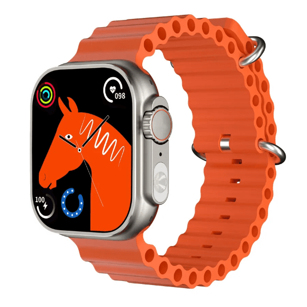 Relógio Inteligente Smartwatch Tw 28 Ultra Night Guider 49MM com Lanterna Laranja