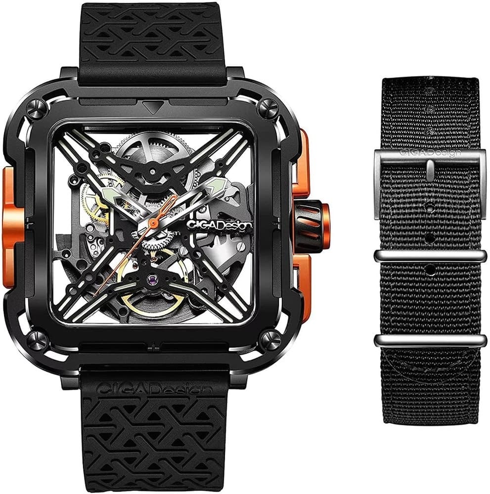 Relógio Masculino Ciga Design X011-Blog-W25BK Mechanical X-Series Gorilla Orange