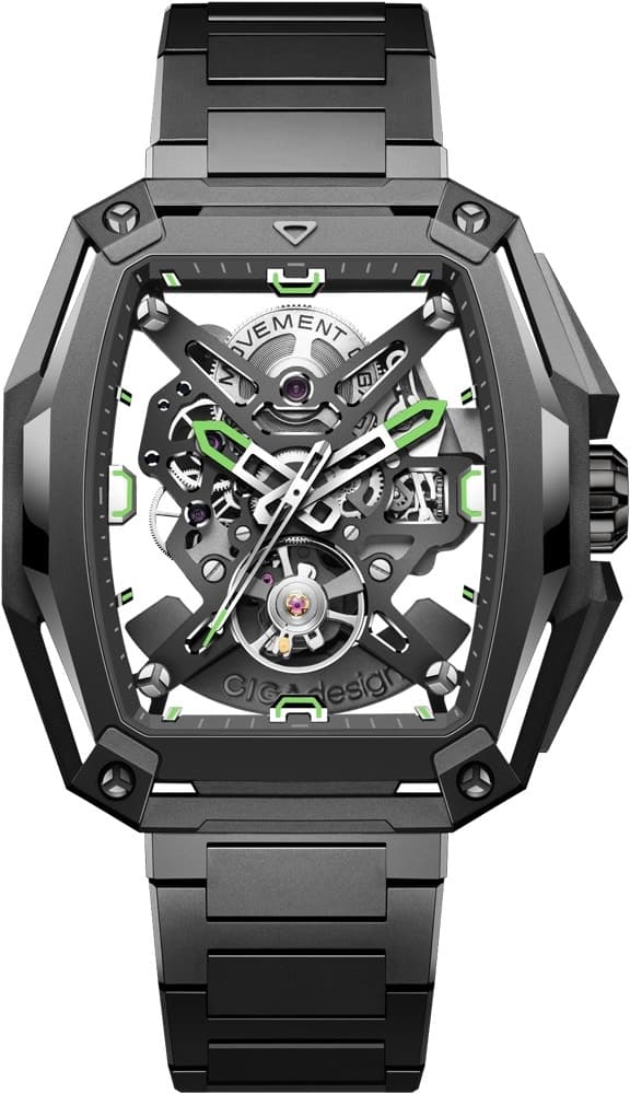 Relógio Masculino Ciga Design Z041-Tigr-1G Skeleton Automático EDGE-Hunter Carbon