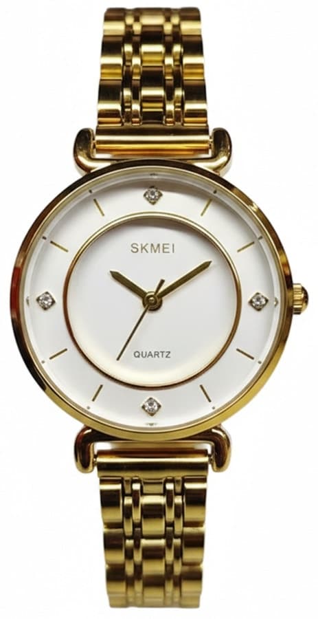Relógio Feminino Skmei 1330 Dourado/Branco