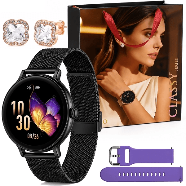 Relógio Smartwatch G-Tide Q2 Pro com Bluetooth Preto + Brinco + Pulseira