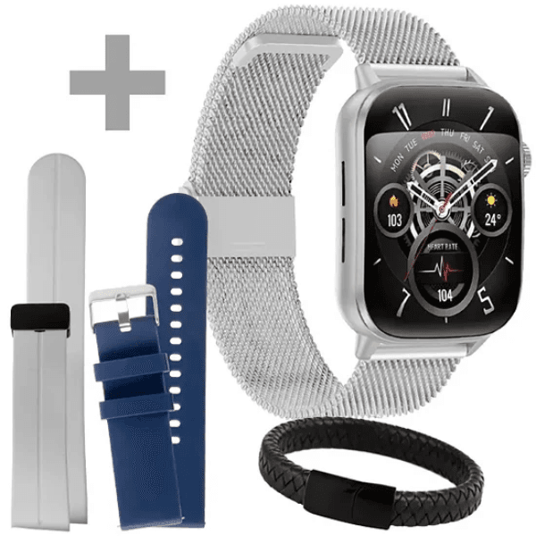 Relógio Smartwatch G-Tide S6 Pro com Bluetooth 1.95" Ip68 Cinza + Perfume
