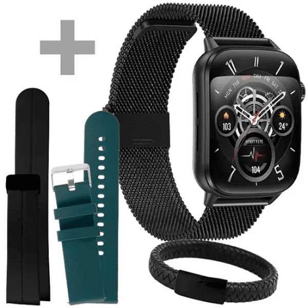Relógio Smartwatch G-Tide S6 Pro com Bluetooth 1.95" Ip68 Preto + Perfume