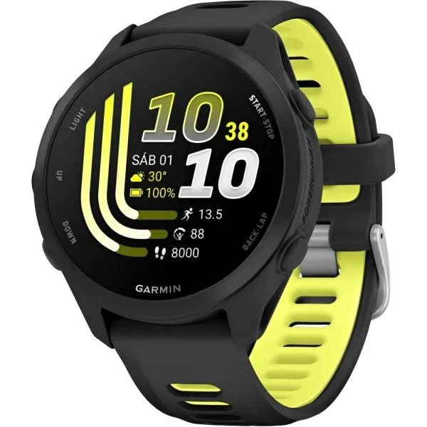 Smartwatch Garmin Forerunner 170 43 Mm Preto/Amarelo Luminoso